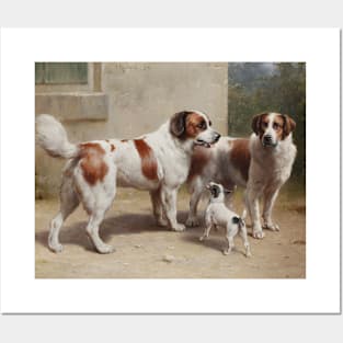 Three Dogs by Carl Reichert, 1906. Posters and Art